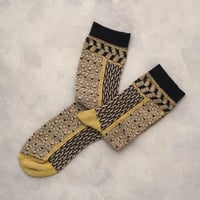 honeycomb & herringbone <yellow black> L-M30