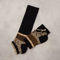 paisley ankle cover socks (see-through) <black> L-L18