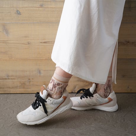 see-through flower <pink beige> L-S34