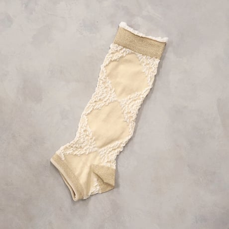 motif lace ankle cover socks <beige> L-L16