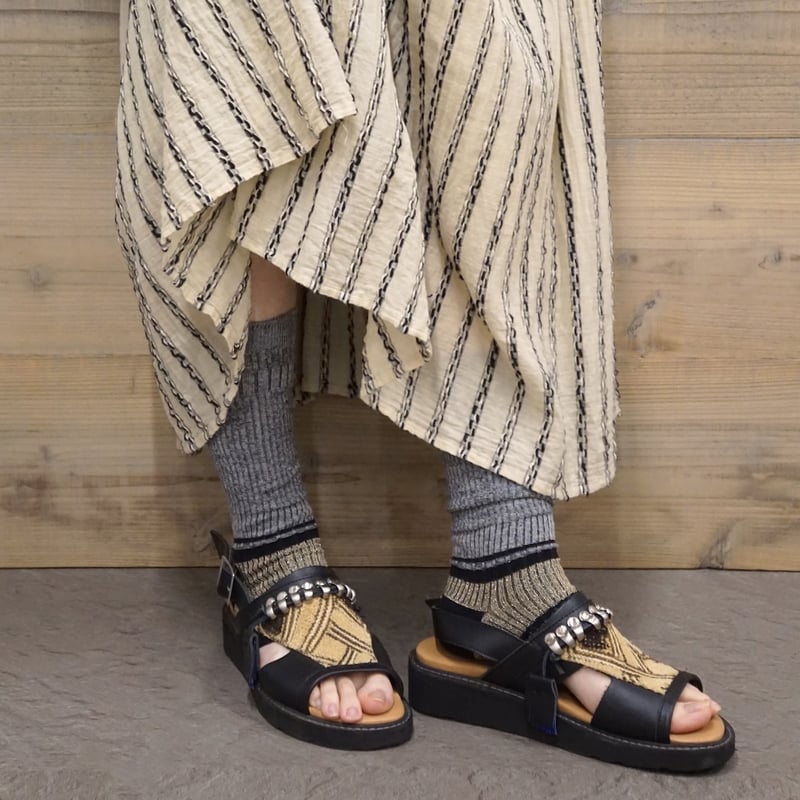linen blend ankle cover socks <gray> L-L06 | potec