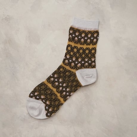 see-through border check <camel> L-S75