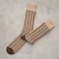 《men's》cable stripe <beige> M-M03