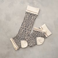 arabesque ankle cover socks (long) <greige> L-L17