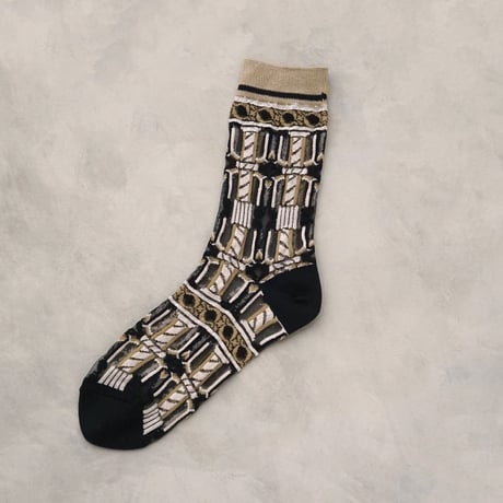 see-through decoration stripes <khaki> L-M58