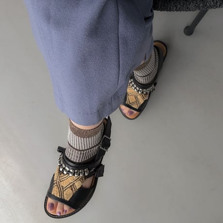 ankle cover socks (short) <khaki gray> L-S35