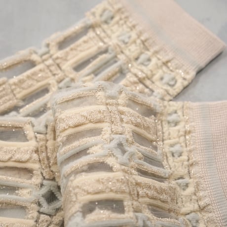 see-through decoration stripes (short) <beige> L-S84