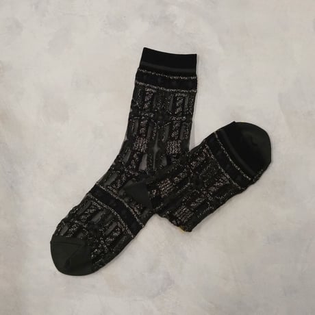 see-through decoration stripes (short) <black> L-S84