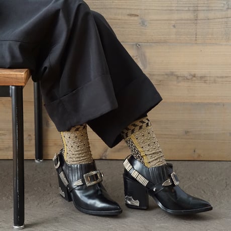 honeycomb & herringbone <yellow black> L-M30