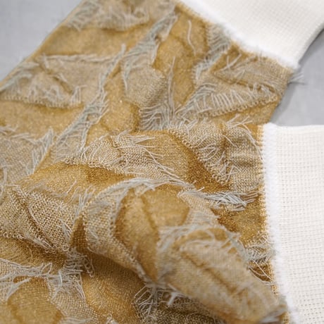 see-through fringe <khaki> L-S68