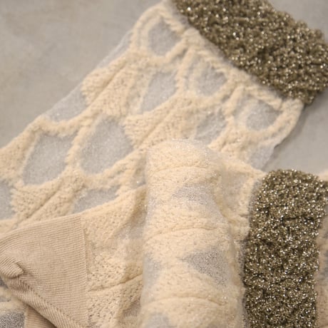 see-through tassel <beige> L-S78