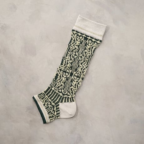 arabesque ankle cover socks (long) <green> L-L17