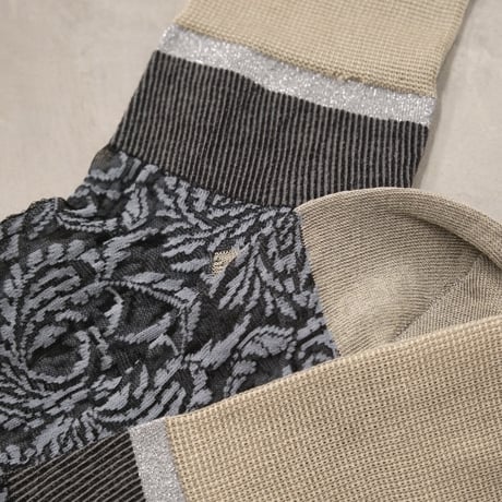 see-through paisley <gray> L-L09
