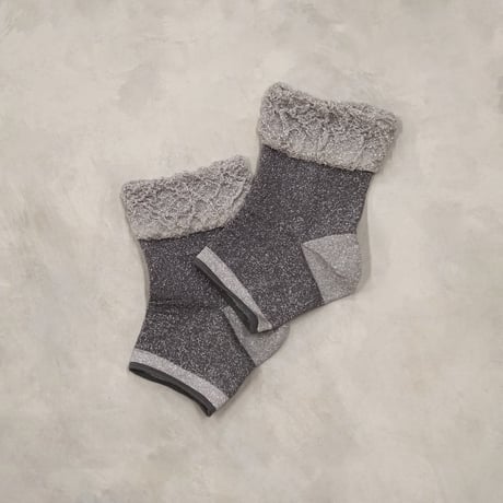 glitter ankle cover socks (short) <silver> L-S71
