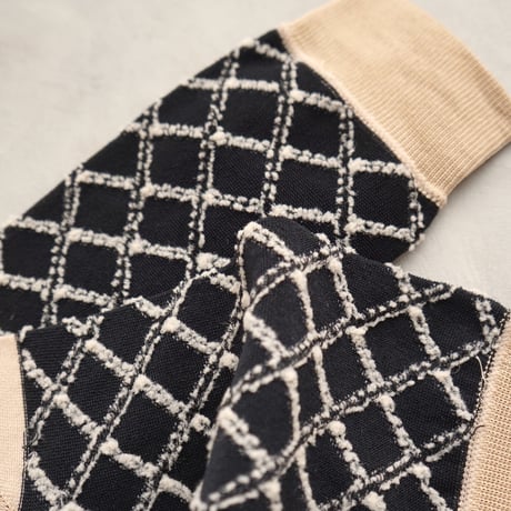 《men's》3D check <black> M-M23