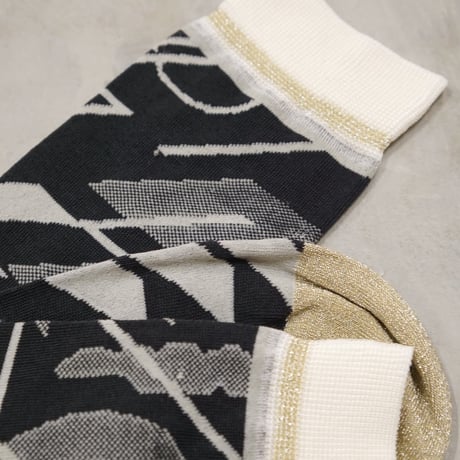 bicolor geometric 02 <charcoal> L-S62