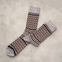 《men's》block check jacquard <charcoal × gray> M-M19