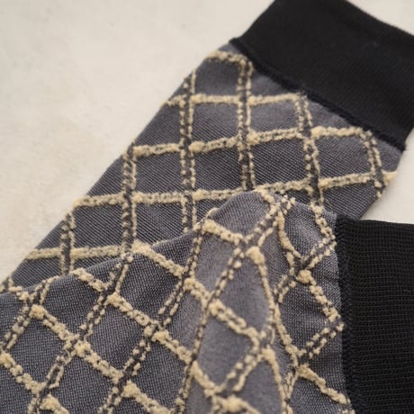 《men's》3D check <gray> M-M23