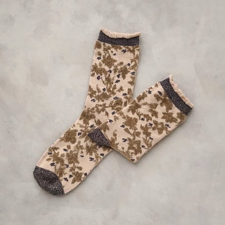 velor touch flower <beige> L-M46
