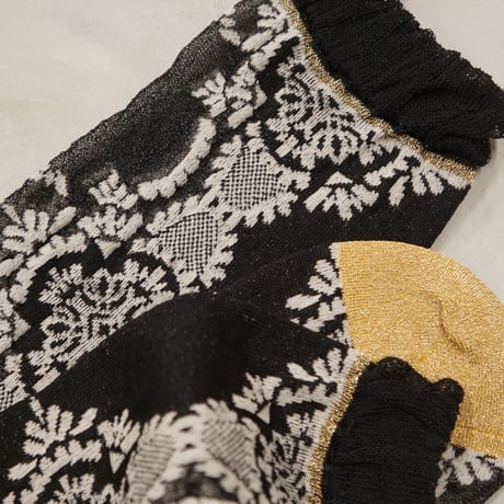 see-through motif lace <black> L-M83