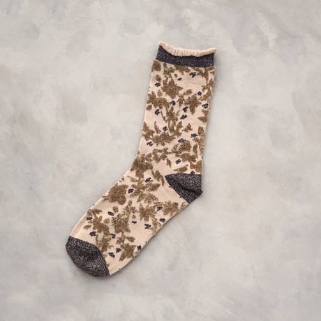 velor touch flower <beige> L-M46