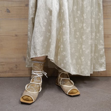 paisley lace  <brown beige> L-S10