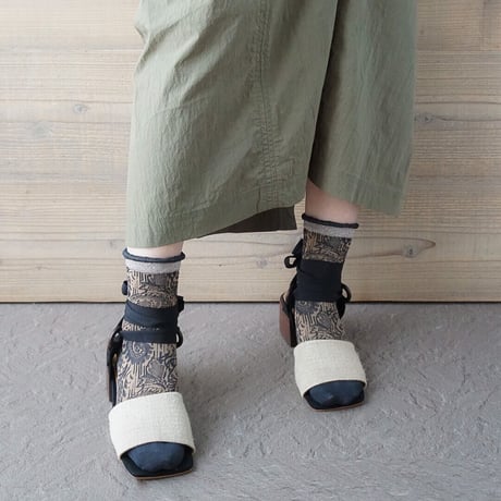 paisley lace  <charcoal> L-S10
