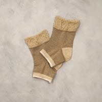 glitter ankle cover socks (short) <gold> L-S71