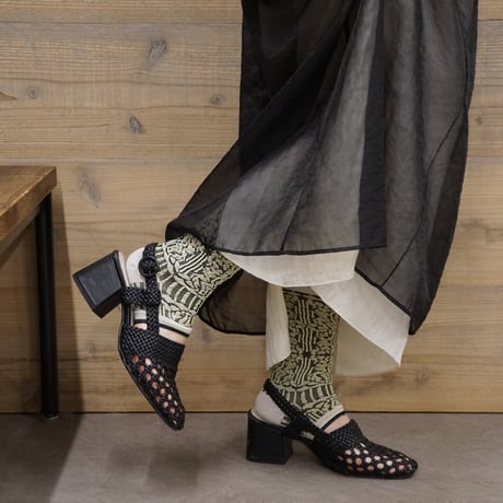 arabesque ankle cover socks (long) <green> L-L17