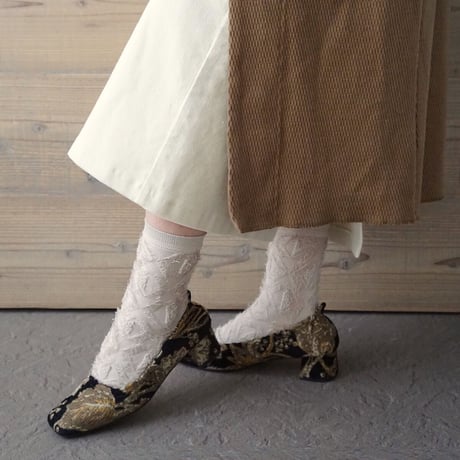 triangle fringe <beige> L-S22