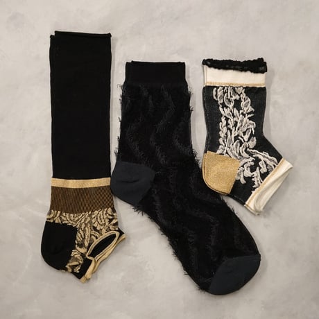 オンライン限定《women's》3pairs set B <black>