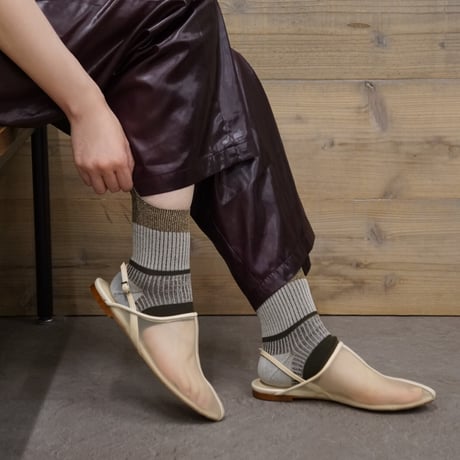 ankle cover socks (short) <khaki gray> L-S35