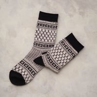 waffle jacquard <black> L-M29