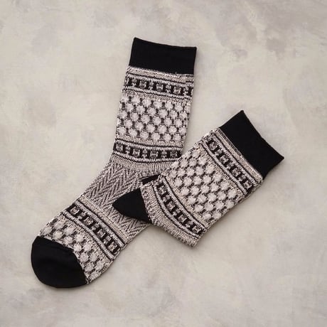 waffle jacquard <black> L-M29