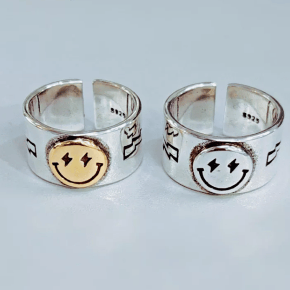 ニコちゃんモチーフ プレゼント ペア ユニセックス【リング シルバー