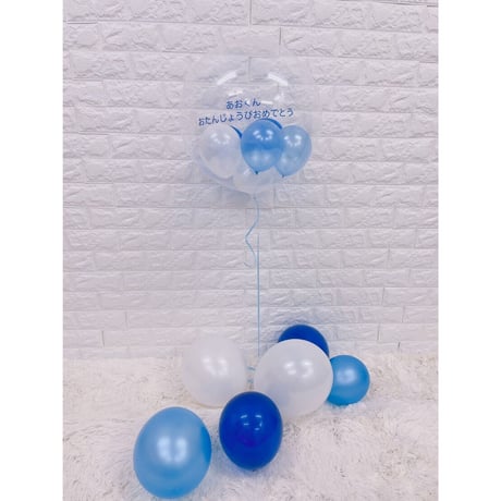 メッセージバルーン　ブルー