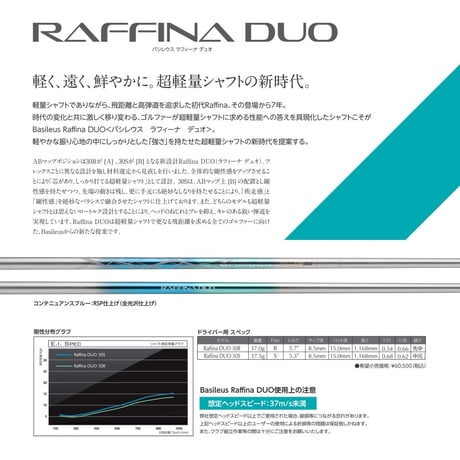 バシレウス　ラフィーナデュオ　RAFFINA DUO　ドライバー用シャフト