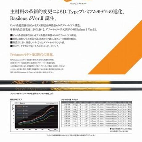 バシレウス　δ VerⅡ　デルタツー　ドライバー用シャフト