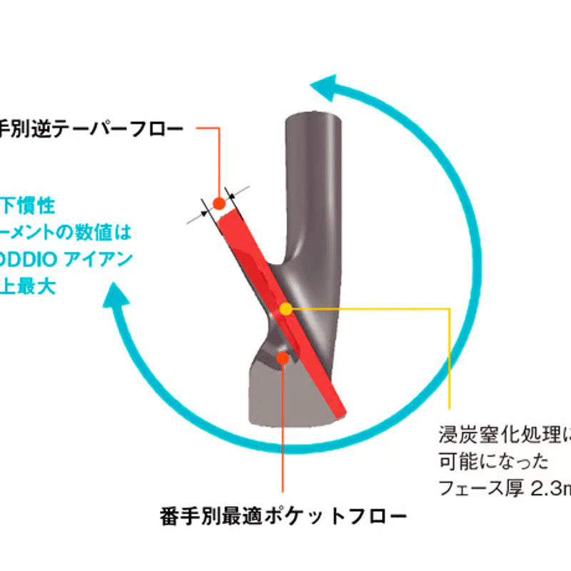 ロッディオ MC シリーズ DLCコーティング＆カラーカスタムアイアン単品