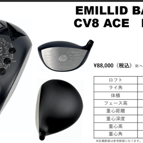 エミリッドバハマ　CV8　ACE　ドライバー  ファイアーエクスプレス　TR-V　ドライバー用シャフト付