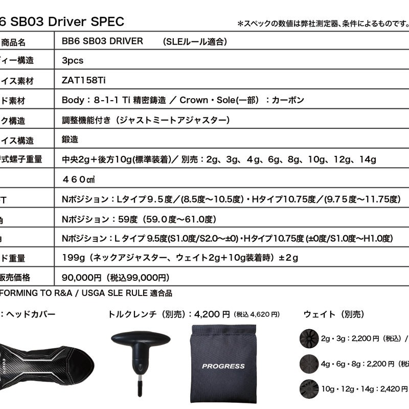 プログレス BB6 SB03 ドライバー フジクラ スピーダーブースト SPEEDER