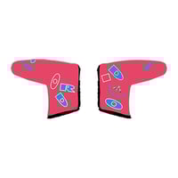 完全受注生産　ロッディオ　RODDIO　26プレミアム　ブレードパター用ヘッドカバー　ステッチロゴ　カラー：カメリア　ピンク