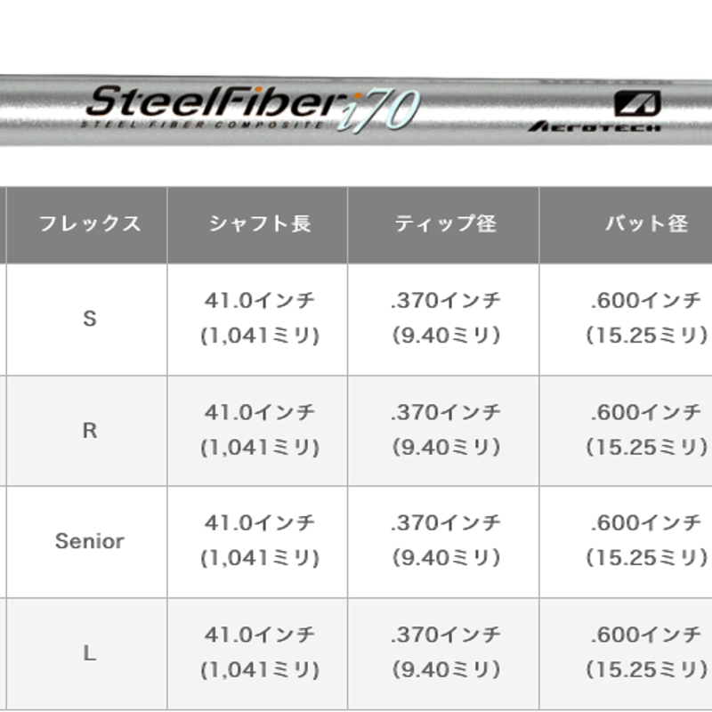 ❗️マッサン専用　エアロテック社　スティ-ルファイバ- シャフトi70 SteelFiber i - トゥルーテンパージャパン公式サイト