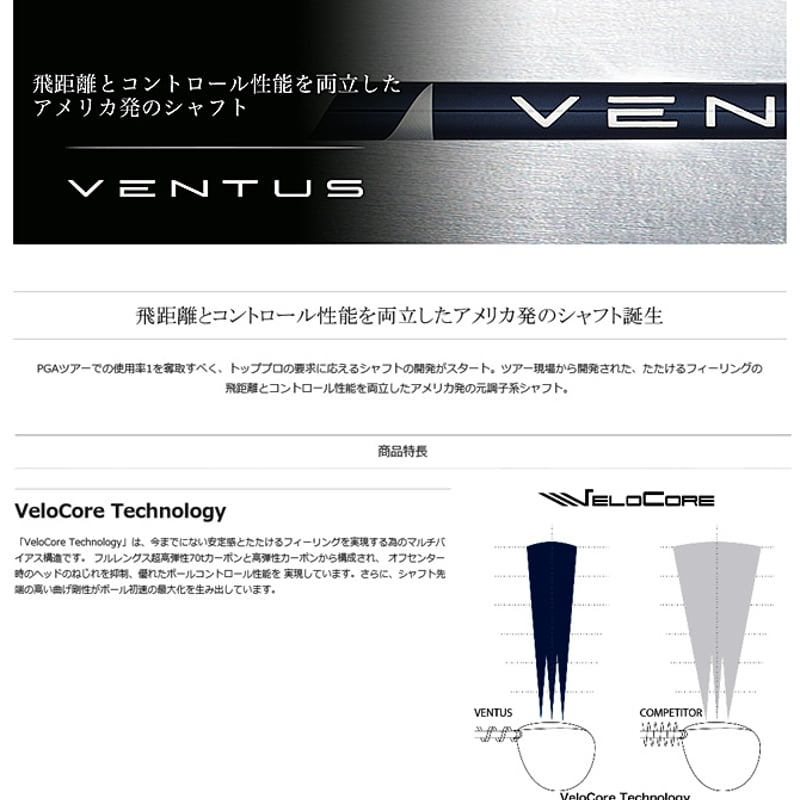 ベンタス VENTUS ブルー ドライバー用シャフト | クリエーションゴルフ ベンタス VENTUS ブルー ドライバー用シャフト | クリエーションゴルフ
