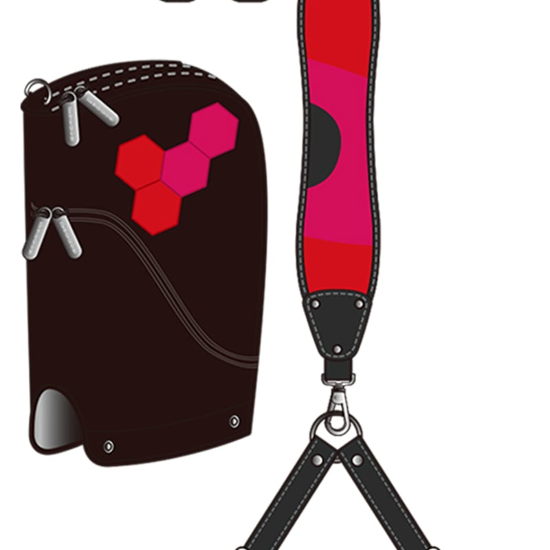 RODDIO ロッディオ キャディーバッグ RED ブラック　023 希少 RODDIO ロッディオ スタンドキャディバッグ フードあり