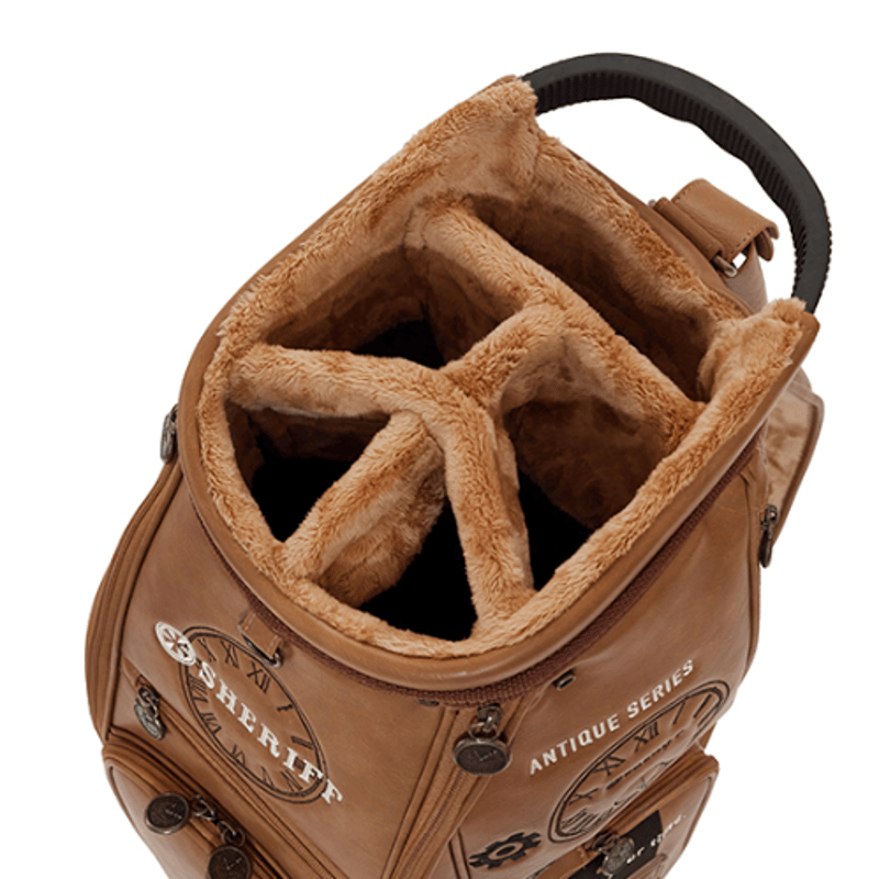 サンプル SHERIFF シェリフゴルフ アンティーク 限定キャディバッグ BE SHERIFF 【公式】2025 NEW シェリフゴルフ キャディバッグ レトロ