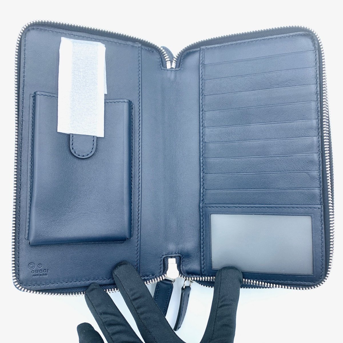 GUCCI グッチ オーガナイザー 長財布 449246 ネイビー | ラクト GUCCI グッチ オーガナイザー 長財布 449246 ネイビー | ラクト