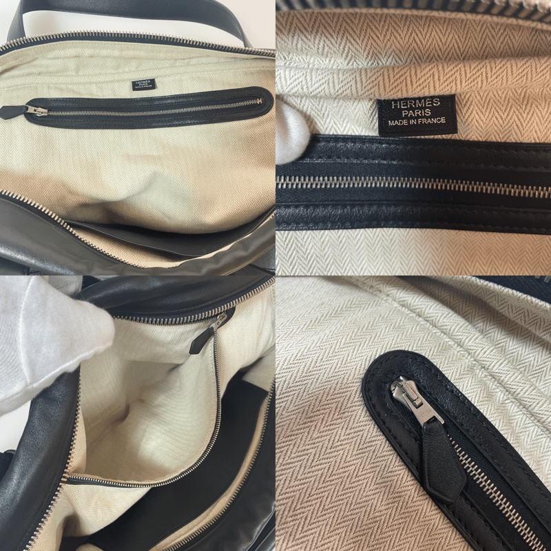 極美品】HERMES アリオン50 ブラック レザー ボストンバッグ | ラクト 
