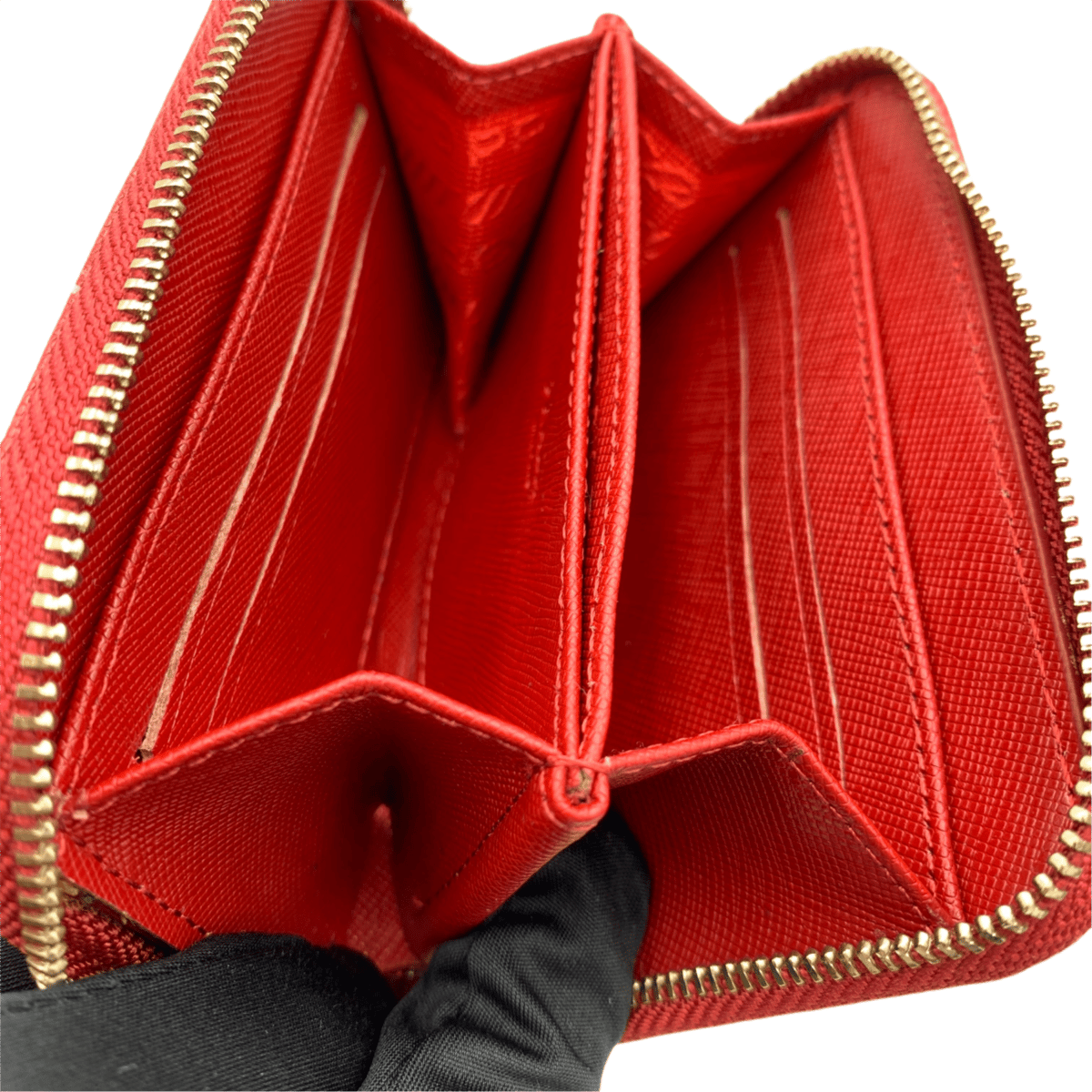 【美品】PRADA サフィアーノ レッド コインケース レディース 1M0268 PRADA プラダ サフィアーノ コインケース レッド 1MM268