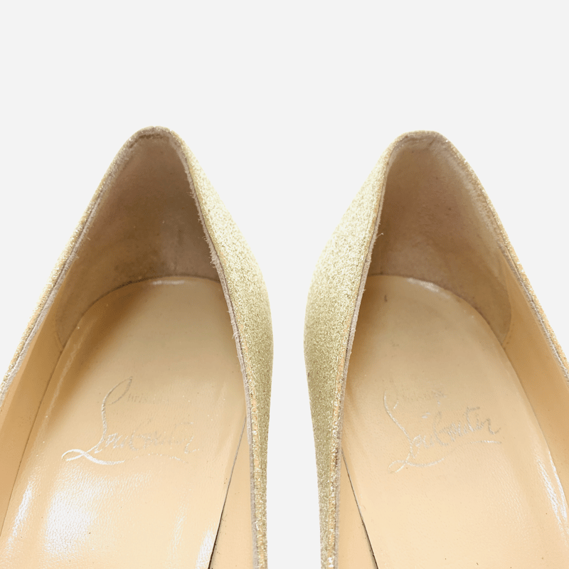 Christian Louboutin パンプス グリッター シルバー 25.0cm Christian Louboutin パンプス グリッター シルバー 25.0cm